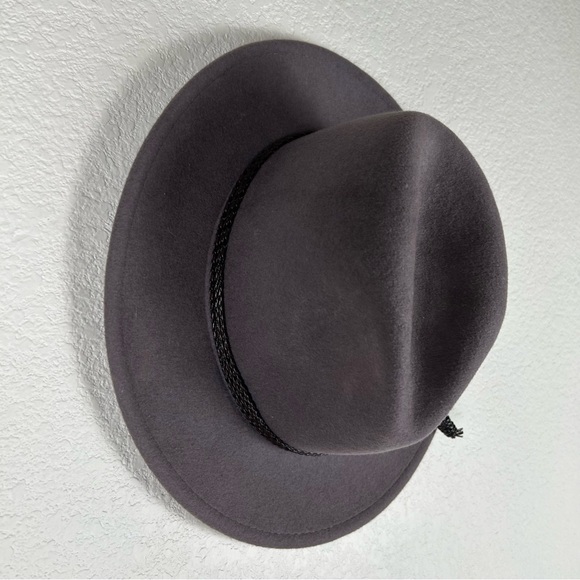 Olive & Pique 100% wool gray felt hat Preppy Western unique - Picture 3 of 5